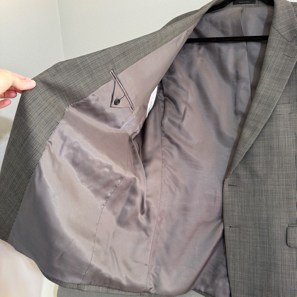 Ralph Lauren 46R Wool Glen Plaid Sport Coat Blazer Mens brown gray black - Picture 9 of 14